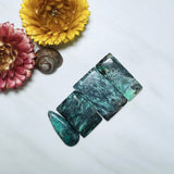 Large Ocean Blue Mixed Crescent Lake Variscite, Set of 4 Background