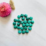 10x10mm Round Malachite, Set of 2