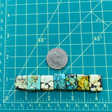 Medium Mixed Bar Mixed Turquoise, Set of 7 Dimensions