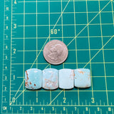 Medium Faint Blue Barrel Sand Hill Turquoise, Set of 4 Dimensions
