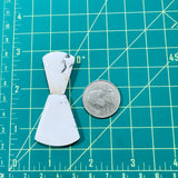 Large White Petal White Buffalo Dolomite, Set of 2 Dimensions