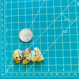 Large Royal Orange Mixed Treasure Mountain Turquoise, Set of 3 Dimensions