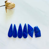 Medium Deep Blue Mixed Lapis Lazuli, Set of 8 Background