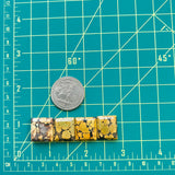 Medium Royal Orange Square Treasure Mountain Turquoise, Set of 4 Dimensions