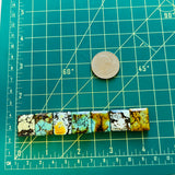 Large Mixed Square Mixed Turquoise, Set of 7 Dimensions