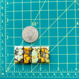 Medium Royal Orange Bar Treasure Mountain Turquoise, Set of 4 Dimensions