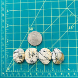 Large Royal Orange Freeform Purple Lavender Variscite, Set of 4 Dimensions