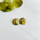 Medium Royal Orange Round Wild Horse Turquoise, Set of 2 Background