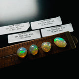 Authentic Ethiopian Mixed Opal Cabochons, set of 4