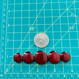 Medium Red Round Rosarita, Set of 5 Dimensions