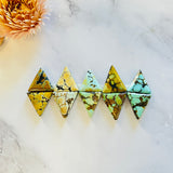 Medium Mixed Triangle Mixed Turquoise, Set of 10 Background