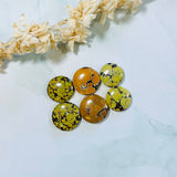 Medium Royal Orange Round Treasure Mountain Turquoise, Set of 6 Background