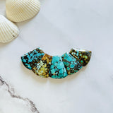 Large Mixed Petal Mixed Turquoise, Set of 5 Background