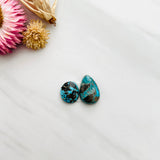 Medium Sky Blue Mixed Carico Lake Turquoise, Set of 2 Background