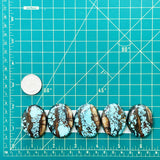 Large Ocean Blue Oval Yungai Turquoise, Set of 5 Dimensions