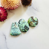 Large Sea Green Mixed Wild Horse Turquoise, Set of 3 Background