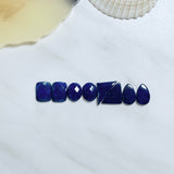 Small Deep Blue Mixed Lapis Lazuli, Set of 8 Background