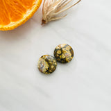 Medium Earth Brown Round Purple Lavender Variscite, Set of 2 Background