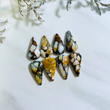 Large Royal Orange Teardrop Purple Lavender Variscite, Set of 8 Background