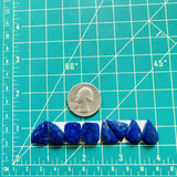 Small Deep Blue Mixed Lapis Lazuli, Set of 8 Dimensions
