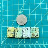 Medium Mixed Bar Wild Horse Turquoise, Set of 4 Dimensions