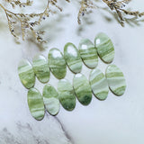 Medium Lime Green Oval Green Serpentine Serpentine, Set of 12 Background