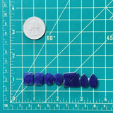 Small Deep Blue Mixed Lapis Lazuli, Set of 8 Dimensions