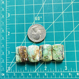 Large Sea Green Barrel Crescent Lake Variscite, Set of 4 Dimensions