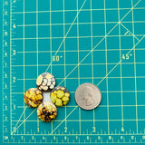 Medium Royal Orange Round Treasure Mountain Turquoise, Set of 4 Dimensions