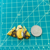 Medium Royal Orange Mixed Giraffe Turquoise, Set of 3 Dimensions