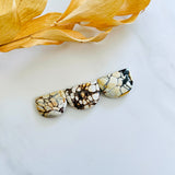 Large Royal Orange Half Moon Purple Lavender Variscite, Set of 3 Background