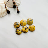 Medium Royal Orange Round Treasure Mountain Turquoise, Set of 6 Background
