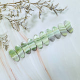 Medium Lime Green Oval Green Serpentine Serpentine, Set of 10 Background