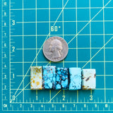 Medium Mixed Bar Mixed Turquoise, Set of 5 Dimensions