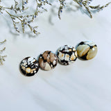 Medium Royal Orange Round Purple Lavender Variscite, Set of 4 Background