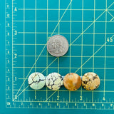 Medium Mixed Round Mixed Turquoise, Set of 4 Dimensions