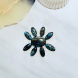 Small Deep Blue Mixed Blue Moon Turquoise, Set of 9 Background