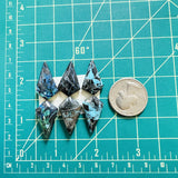 Medium Ocean Blue Shield Yungai Turquoise, Set of 6 Dimensions