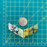 Medium Mixed Freeform Mixed Turquoise, Set of 6 Dimensions