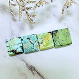 Medium Mixed Square Wild Horse Turquoise, Set of 4 Background