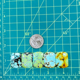 Large Mixed Barrel Mixed Turquoise, Set of 5 Dimensions