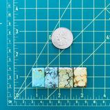 Medium Mixed Bar Mixed Turquoise, Set of 4 Dimensions