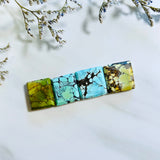 Medium Mixed Square Mixed Turquoise, Set of 4 Background