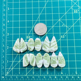 Medium Lime Green Mixed Green Serpentine Serpentine, Set of 12 Dimensions