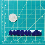 Medium Deep Blue Mixed Lapis Lazuli, Set of 8 Dimensions