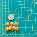 Medium Royal Orange Round Treasure Mountain Turquoise, Set of 6 Dimensions
