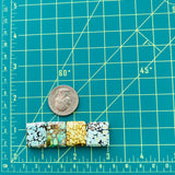 Medium Mixed Bar Mixed Turquoise, Set of 4 Dimensions