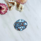 Large Sky Blue Freeform Golden Hills Turquoise Background