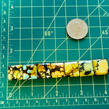 Small Royal Orange Square Treasure Mountain Turquoise, Set of 7 Dimensions