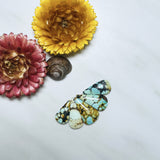 Medium Mixed Teardrop Mixed Turquoise, Set of 5 Background